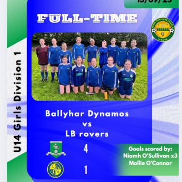 U14 Girls Division 1: Ballyhar 4 - LB Rovers 1